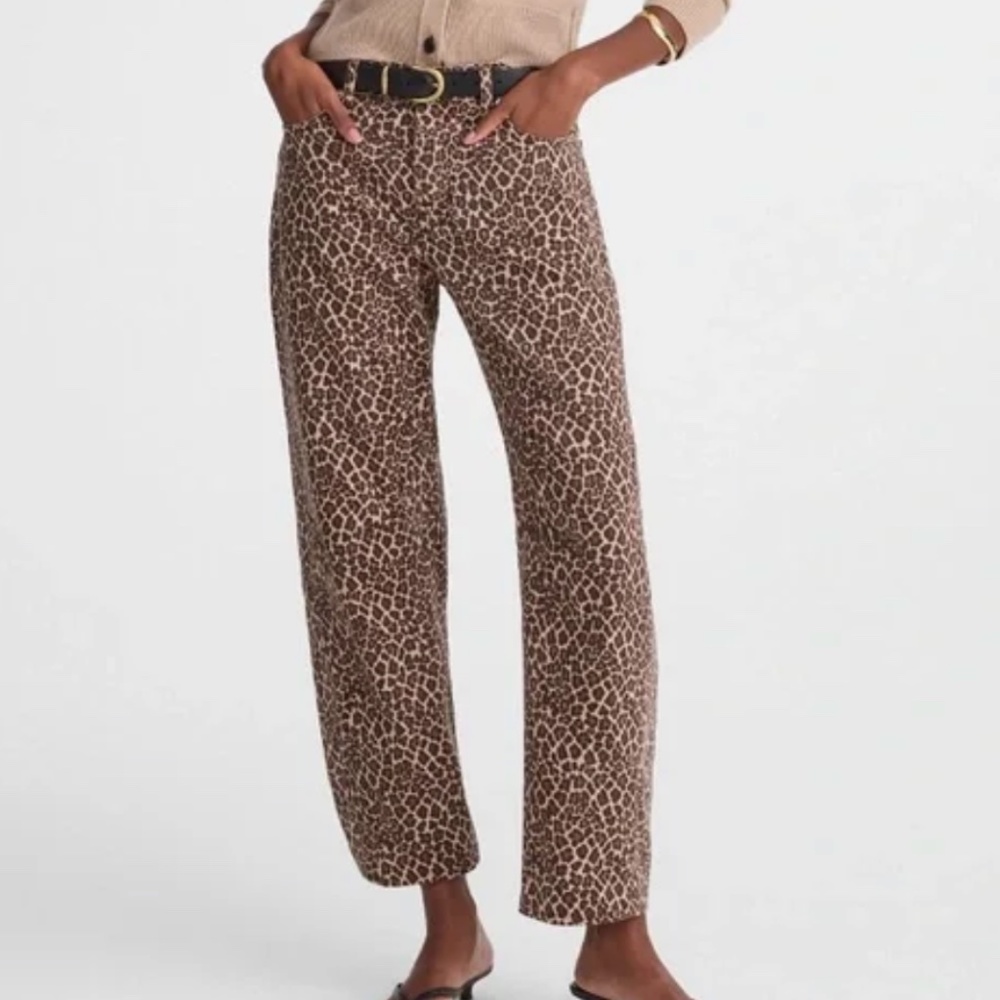 Madewell  Barrel Leg Jeans in Leopard